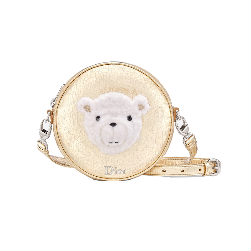 【19aw】dior/迪奥 baby ball 可爱金色泰迪熊儿童斜挎包 m9990pgcc_m