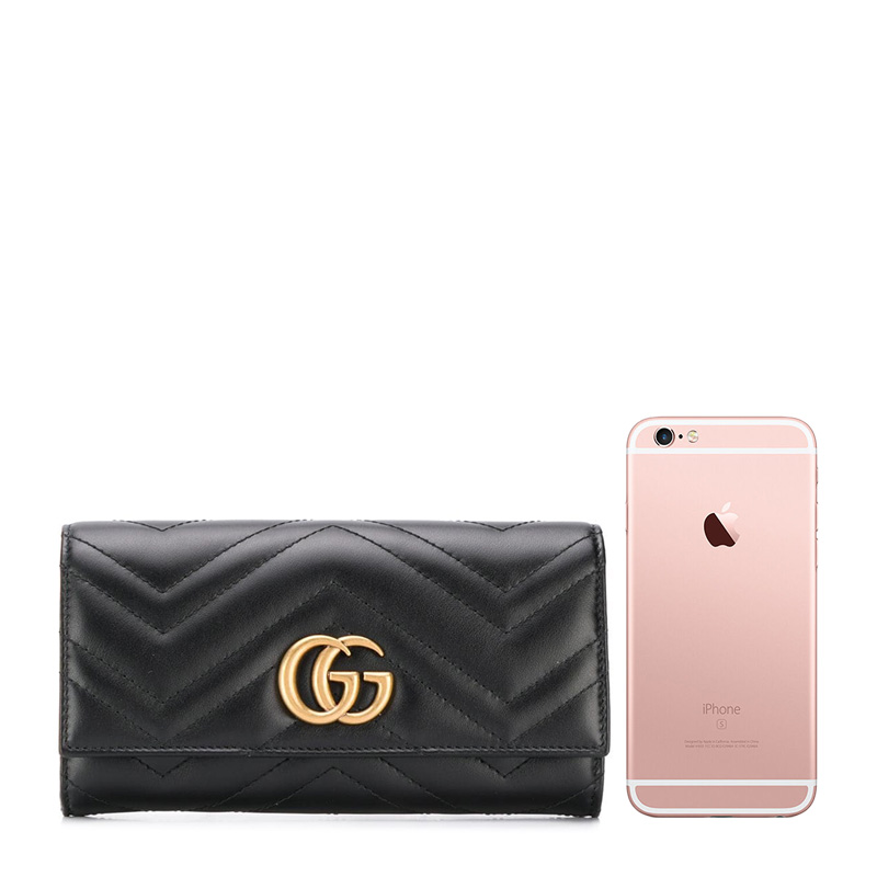 gucci/古驰 女士黑色牛皮水波纹手拿包 546577 dtd1t 1000