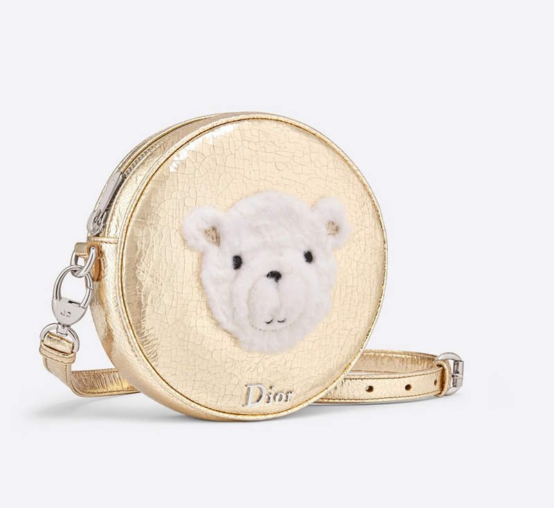 【19aw】dior/迪奥 baby ball 可爱金色泰迪熊儿童斜挎包 m9990pgcc_m