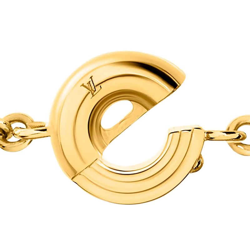 vuitton/路易威登 lv & me字母e金色logo吊牌可调节手链 m67162