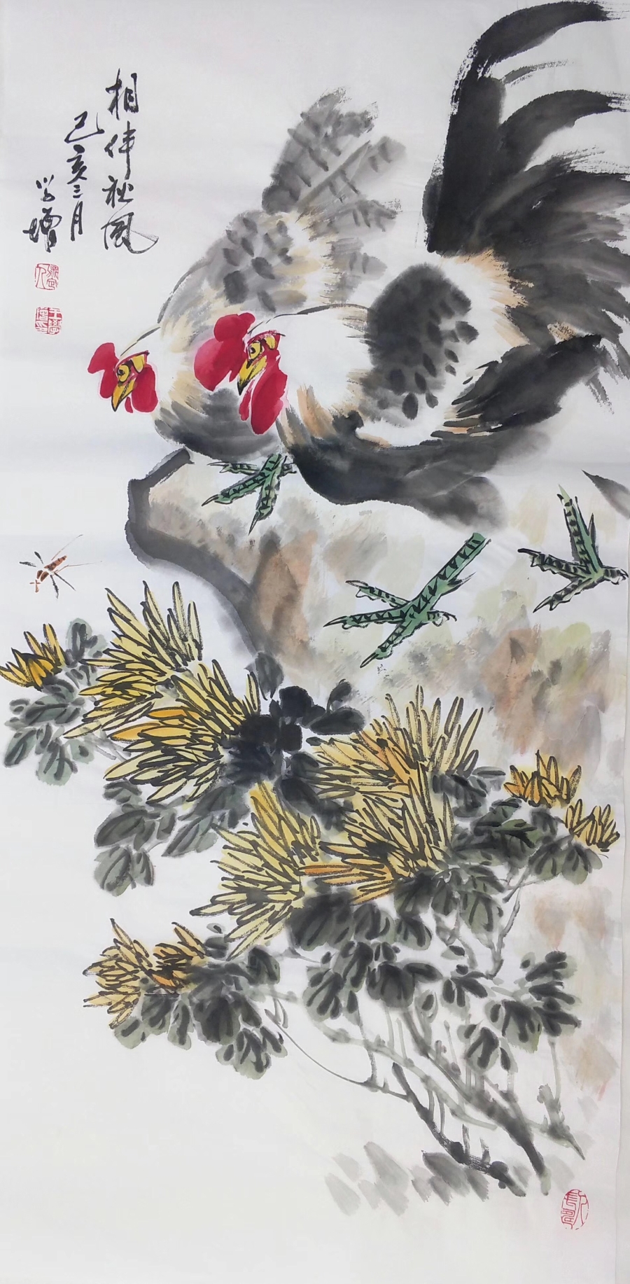 订制 王学增《相伴秋风/50x100cm/传统水墨