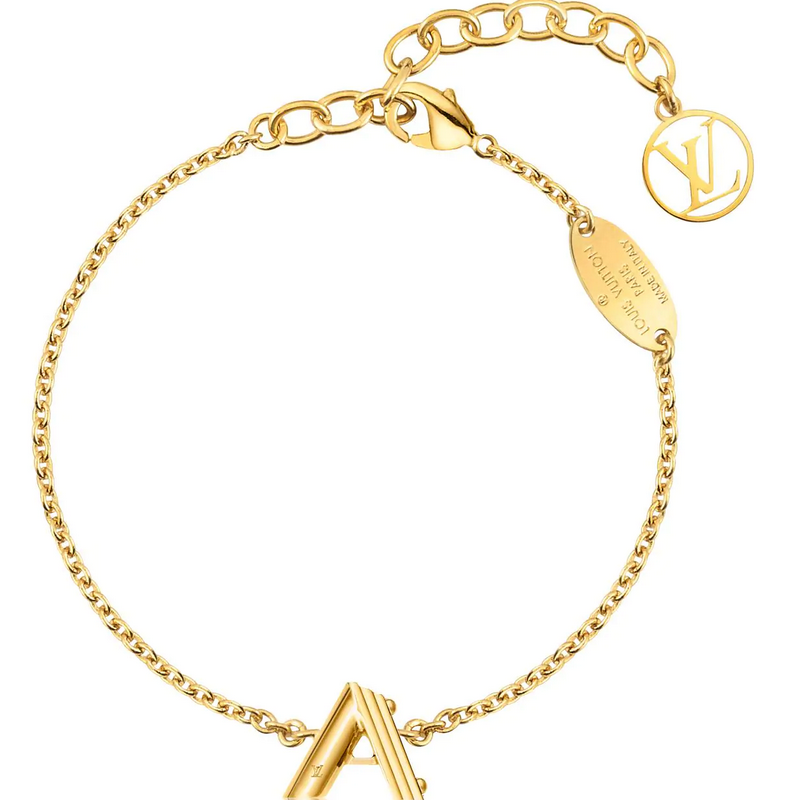 vuitton/路易威登 lv & me字母a金色logo吊牌可调节手链 m67158