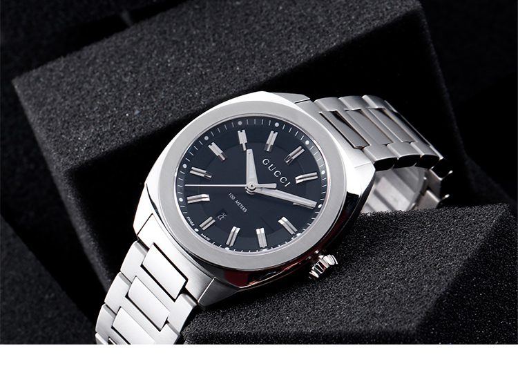 gucci/古驰手表gg2570系列日期显示条字刻度表盘男士石英腕表ya142401
