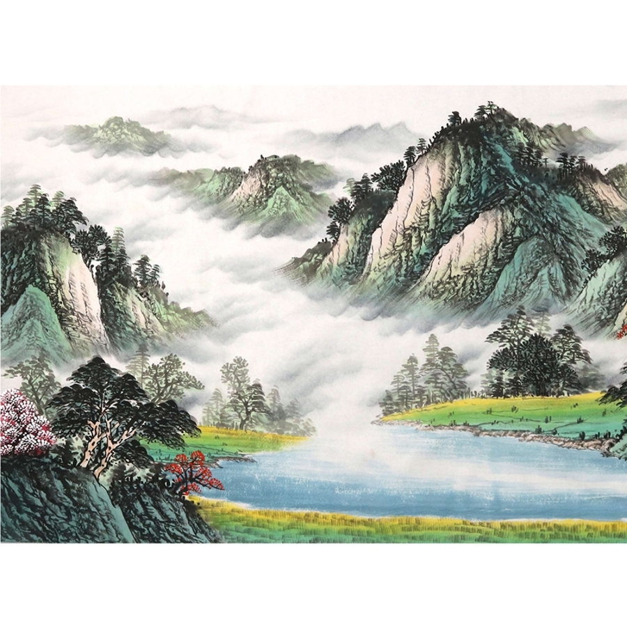 王朝《宝地生金》/175x65cm/传统水墨