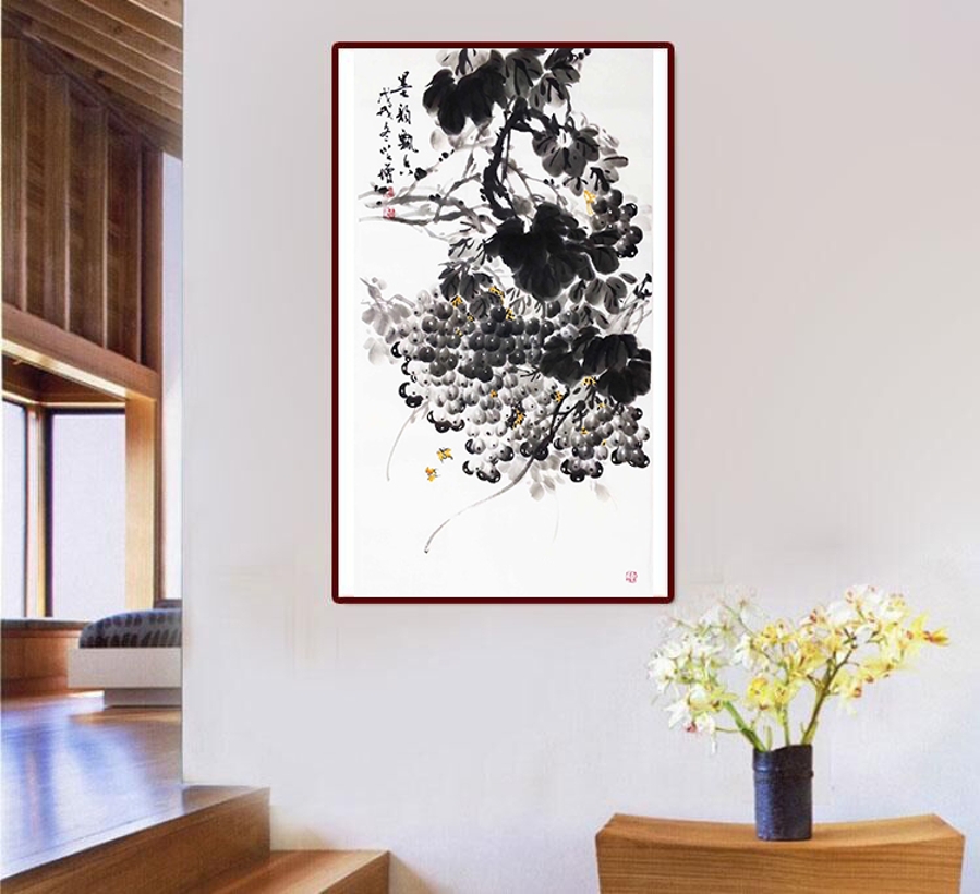 订制 王学增《墨韵飘香》/49x99cm/传统水墨