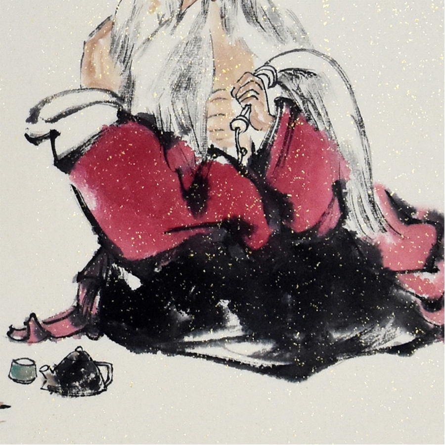 订制 刘汉良 《道法自然》/34x70cm/传统水墨