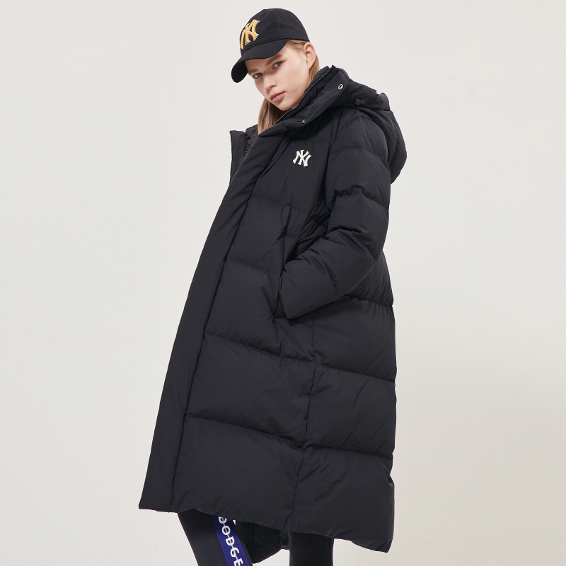 【mlbmlb 男士运动羽绒服】mlb(mlb) 黑色男士休闲长款运动羽绒服 s