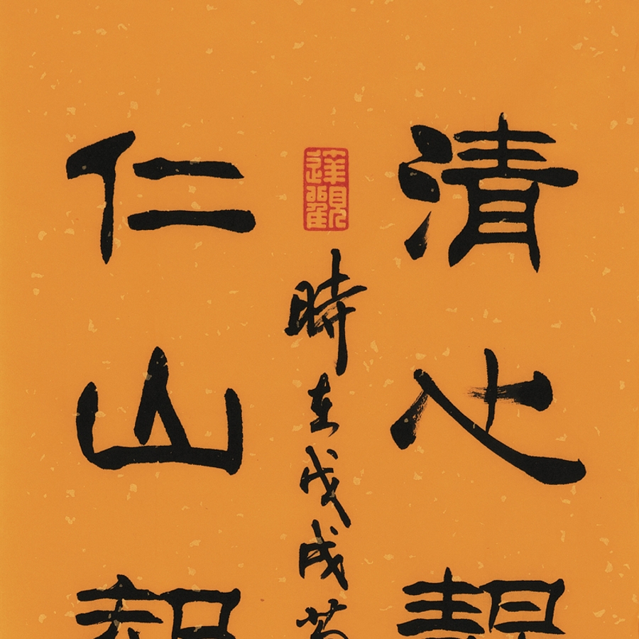 訂製 宿同彬 《清心靜氣》中書協會員/34x137cm/書法文字