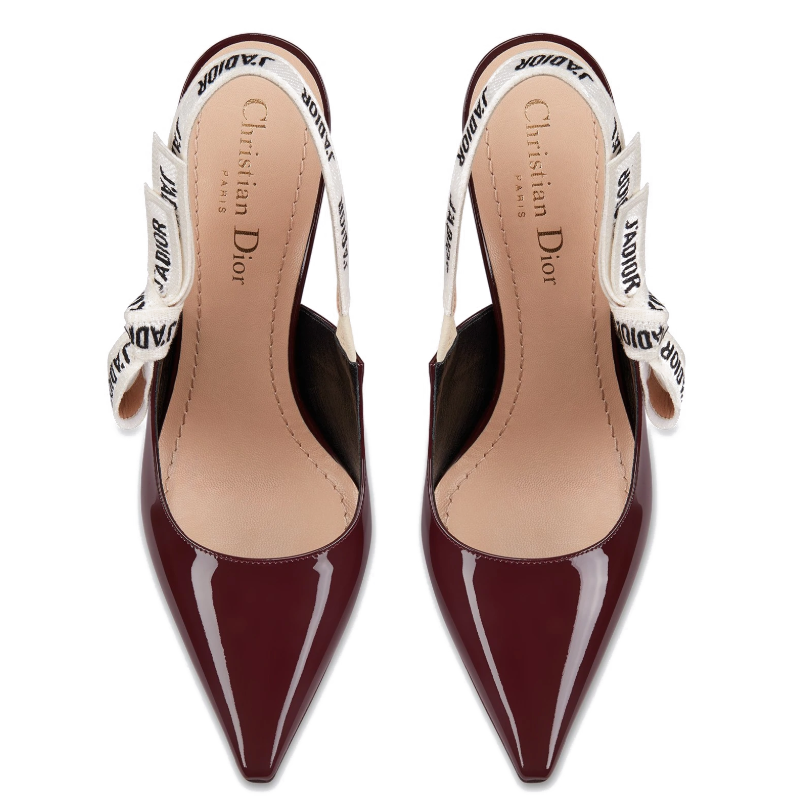 【国庆正常发货】dior/迪奥 19早秋女士新款jadior酒红色漆皮高跟鞋