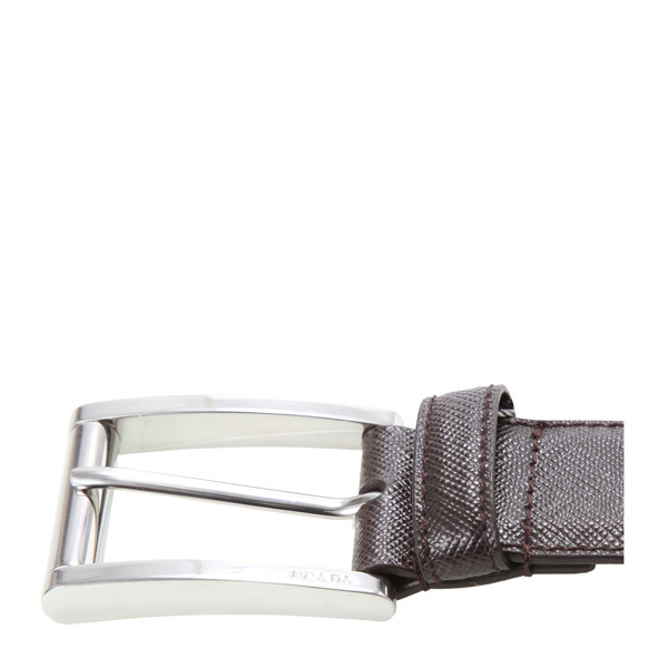 腰带】prada/普拉达皮革棕色针扣式男士腰带【正品 价格 图片】