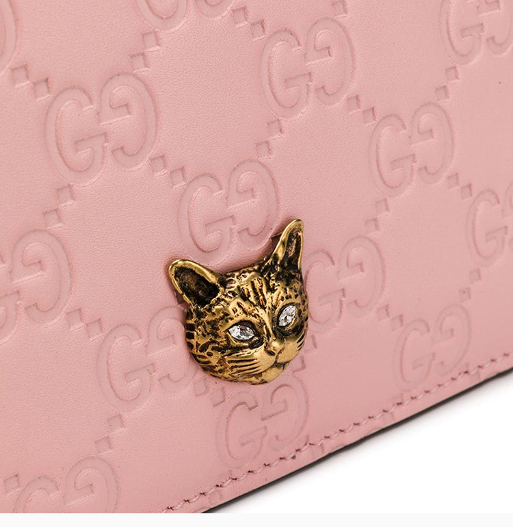 【满8000返2000】【包邮包税】 gucci/古驰 猫头链条包 单肩包斜挎包