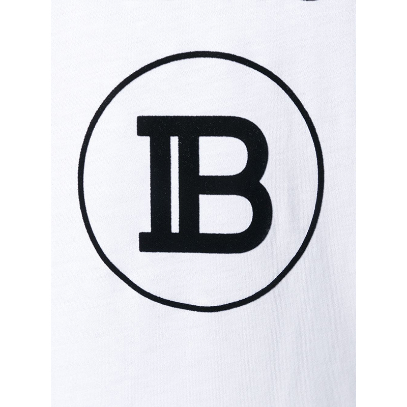 balmain/巴尔曼【19秋冬】英文logo白色男士短袖t恤bmmrm103