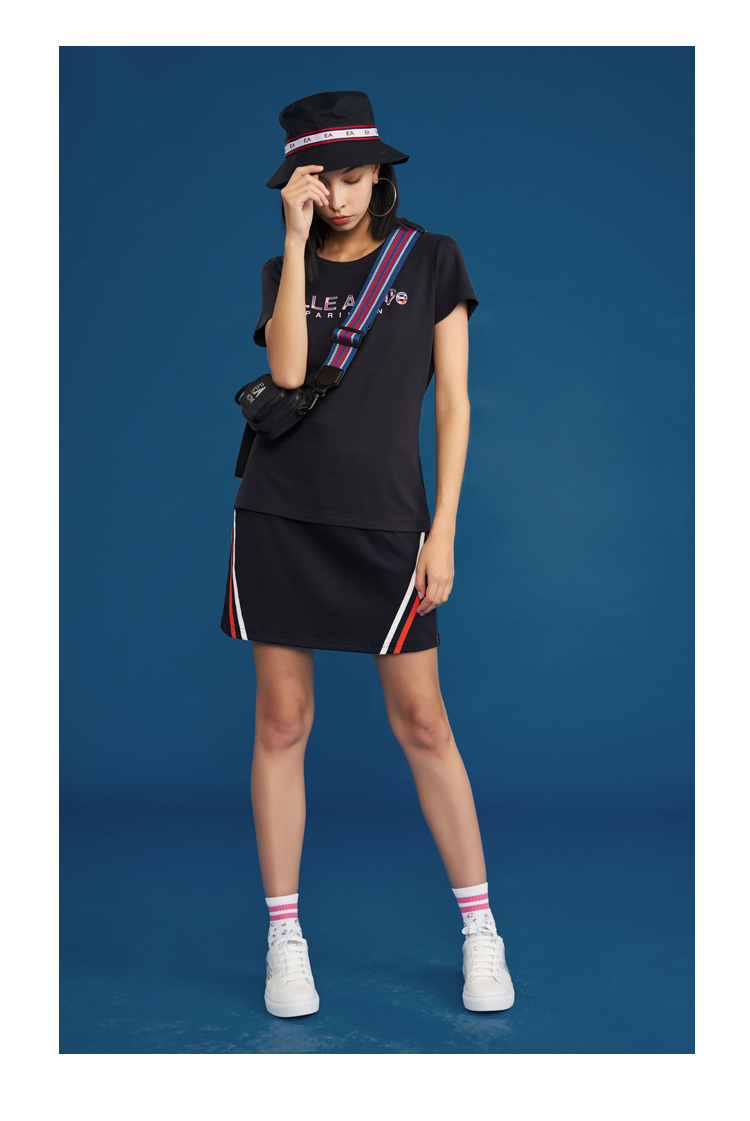 elle active/elle active 黑色 女士t恤 短袖 19春夏 新品
