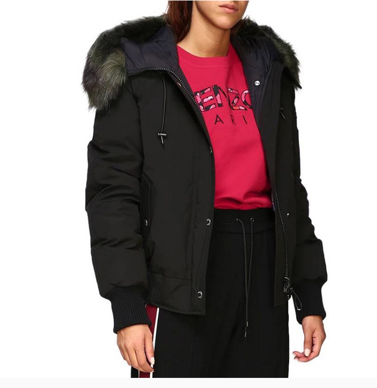 kenzo/高田贤三 20春夏 女装 服装 女士羽绒短款时尚毛领连帽外套