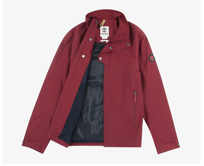 timberland 添柏岚 男士 纯色 防水 防风 运动 休闲 夹克 拉链 长袖