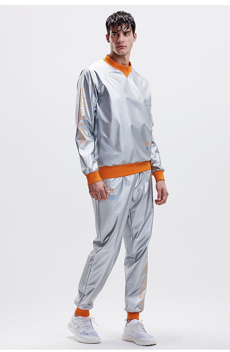 后秀2020春季 情侣款新款 男款 运动套装 爆汗服 健身发汗服 跑步出汗