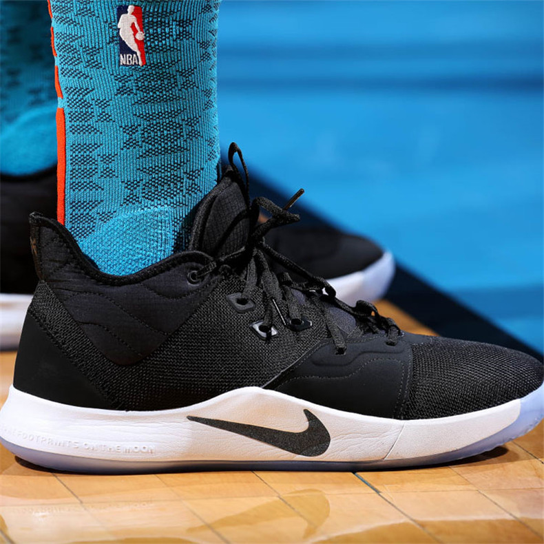 nike/耐克 2019年春夏 pg3 nasa保罗乔治3代黑白雷霆 男款 运动休闲