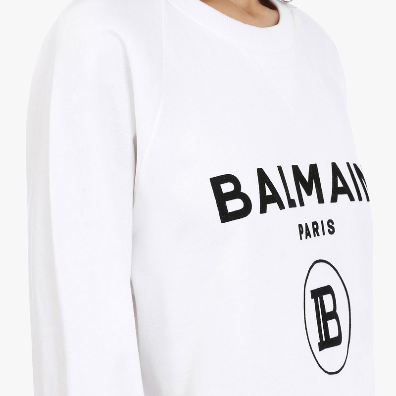 【19秋冬新款】BALMAIN/巴尔曼 女士logo卫衣 SF13602 J163 EAB/ GAB