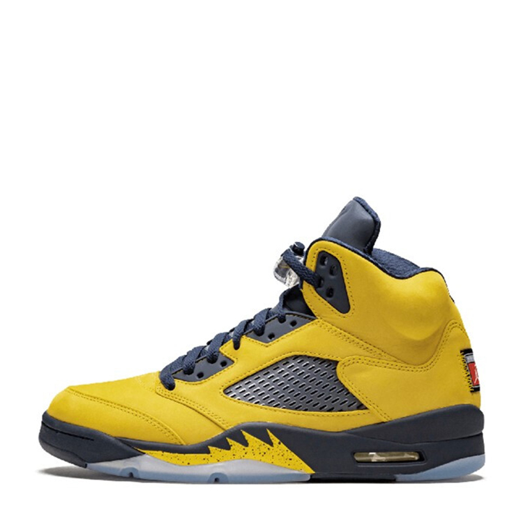 nike/耐克 air jordan 5 aj5 乔5 mid 密歇根黑黄 3m反光东京限定