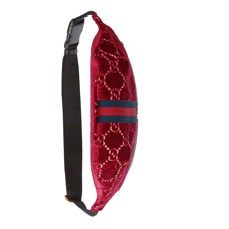 gucci/古驰 中性 19秋冬gg 天鹅绒腰包单肩斜挎提挎包 574968 gz8bt