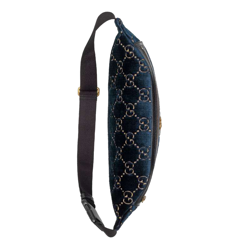 gucci/古驰 中性 19秋冬gg 天鹅绒腰包单肩斜挎提挎包 574968 gz8bt