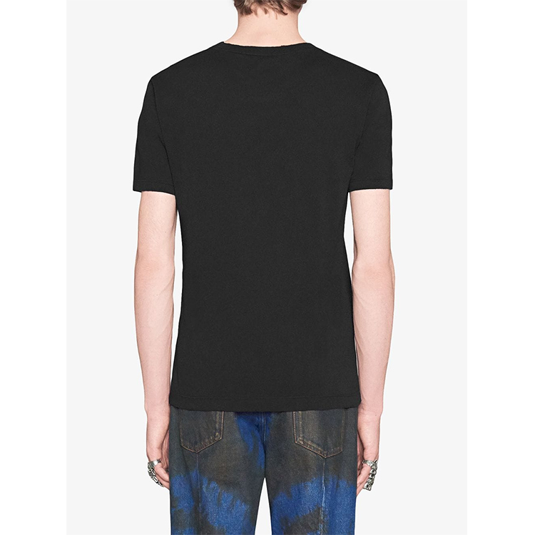 gucci/古驰 19年秋冬新款男款logo印花黑色短袖t恤 440103-x3f05-1508