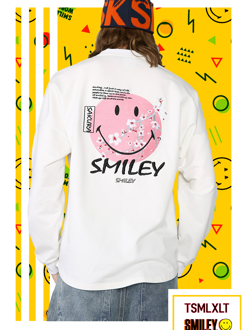tsmlxlt/tsmlxlt smiley 笑脸联名 2019秋冬新款 情侣卫衣 男女 宽松