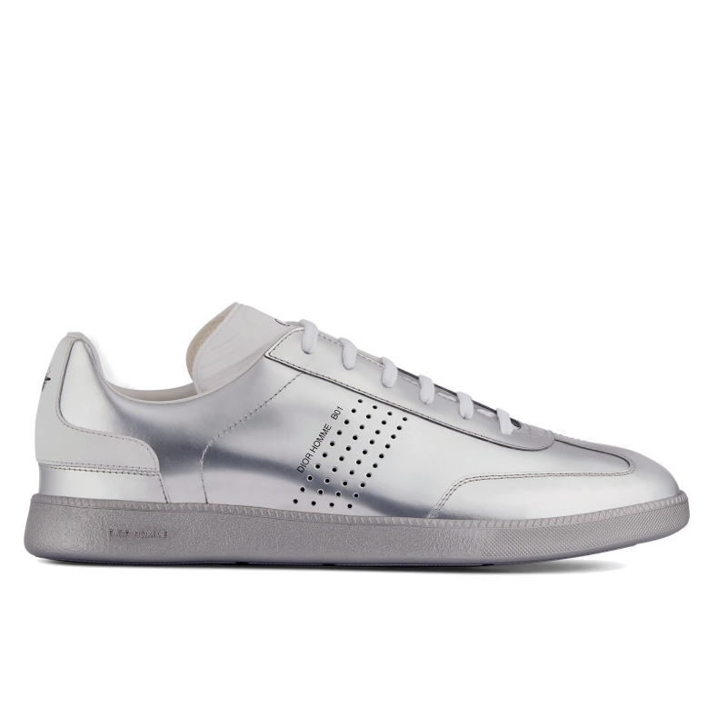 dior/迪奥 19早秋男士新款"b01"小牛银色和白色休闲运动鞋 3sn225yno