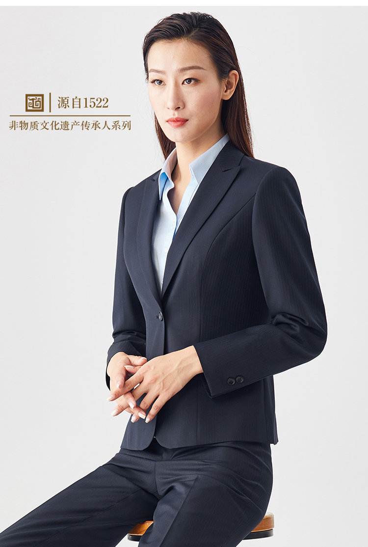 longqingxiang/隆庆祥2020女装定制羊毛西服套装女长款小西装修身通勤