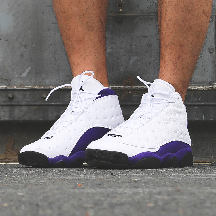 nike/耐克 19秋冬 情侣款 aj13 白紫 紫金湖人 nike air jordan 13