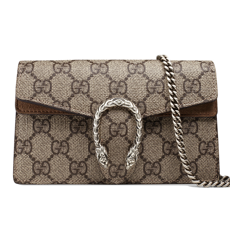 gucci/古驰女士卡其帆布单肩斜挎包476432t