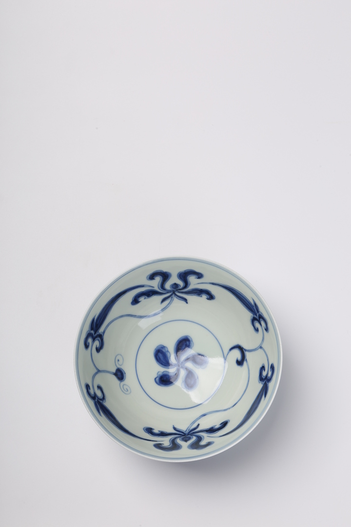 无名青花萱草纹碗