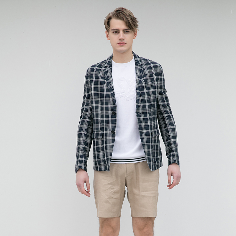 laroche/姬龙雪2019年秋冬新款姬龙雪秋季时尚纯色男士西服外套男装