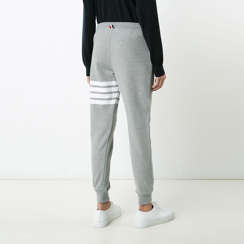 thom browne/thom browne 经典四条杠 灰色绑带运动 女士休闲裤 fjq