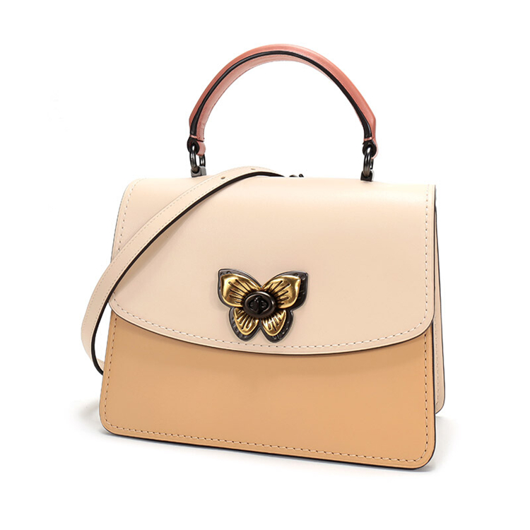 coach/蔻驰【19秋冬新款】~女士皮质蝴蝶转锁手提单肩包 69605 v5or4