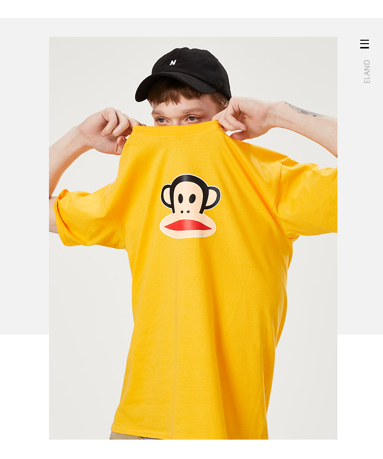 paulfrank/大嘴猴t恤男士t恤男装短袖经典大嘴猴logot恤短袖tee 2020
