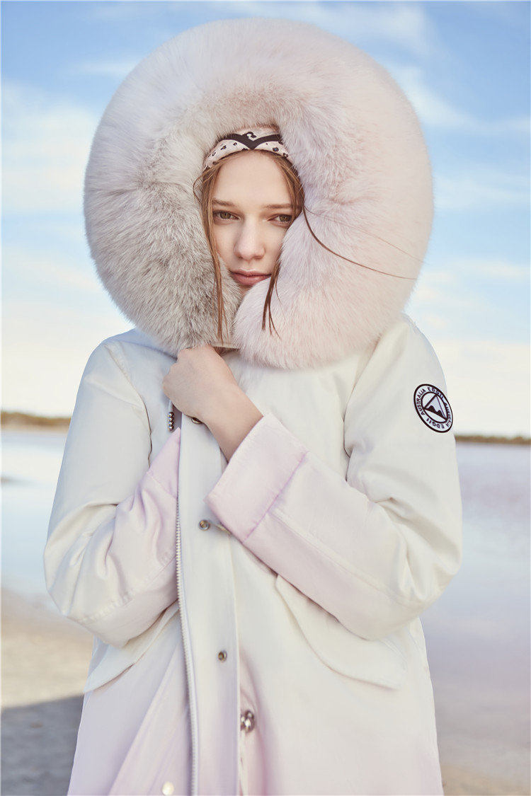 【热卖】【19冬新一衣多穿】edgii/edgii欧美风连帽休闲派克服女中长