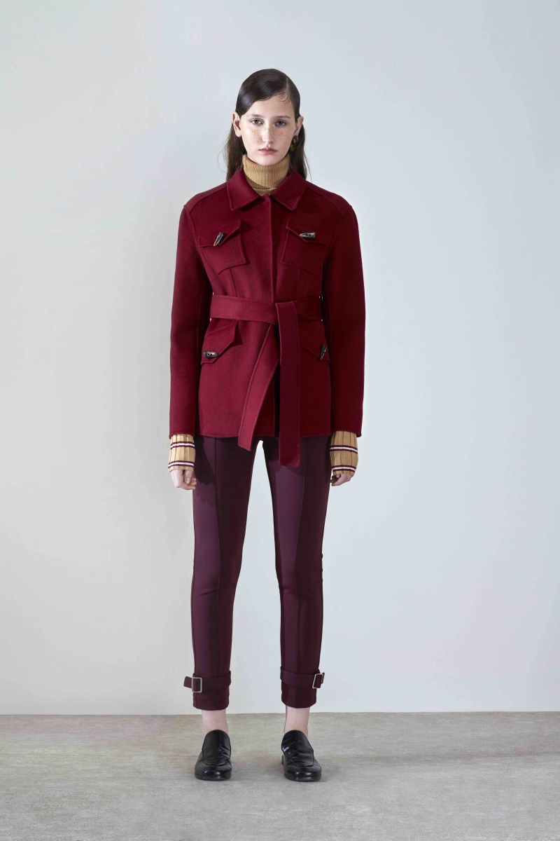 【designer womenwear 19秋冬新品】kanoe/kanoe 牛角装饰猎装外套