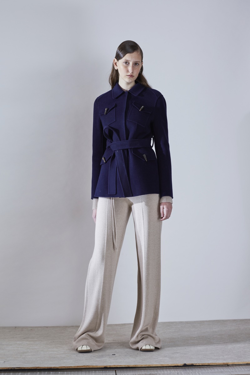 【designer womenwear 19秋冬新品】kanoe/kanoe 牛角装饰猎装外套