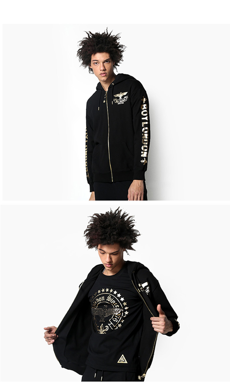 【特惠价】boy london 韩版 男女同款 华丽印花 潮流时尚 带帽外套