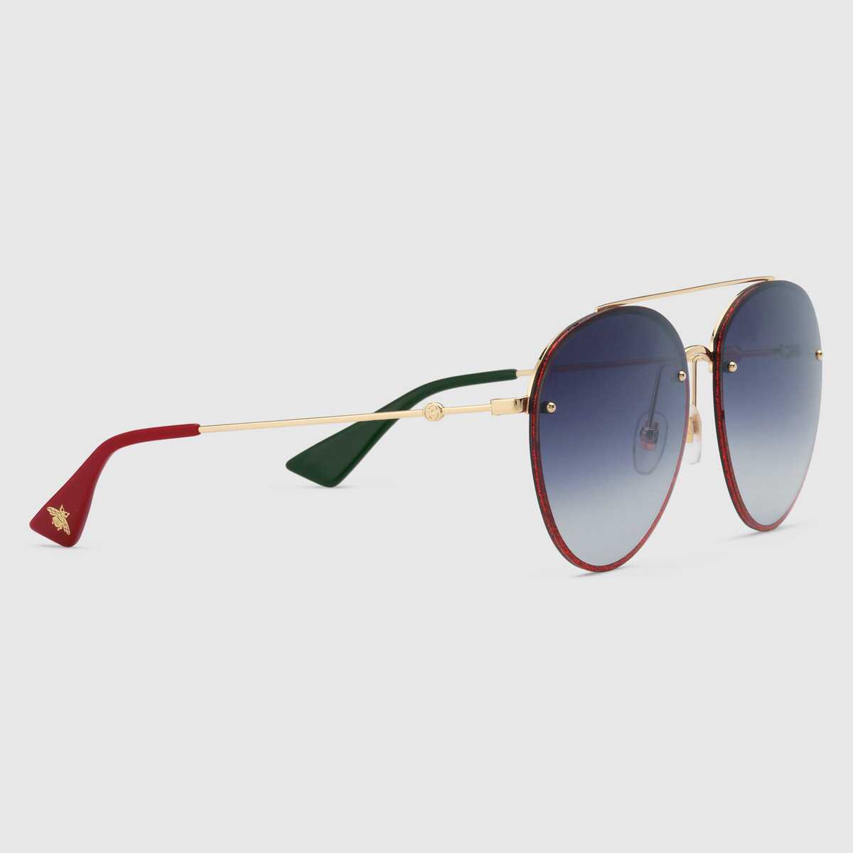 【gucci古驰 太阳镜】gucci 19春夏女士飞行员金属镜框太阳眼镜