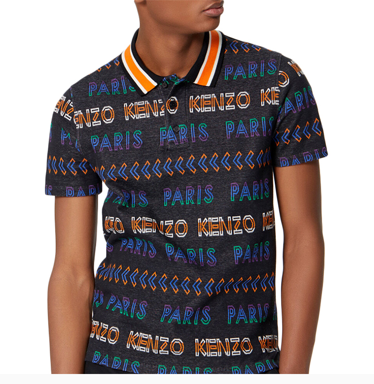 kenzo/高田贤三 20春夏 男装 服装 黑色印花棉质logo图案商务休闲
