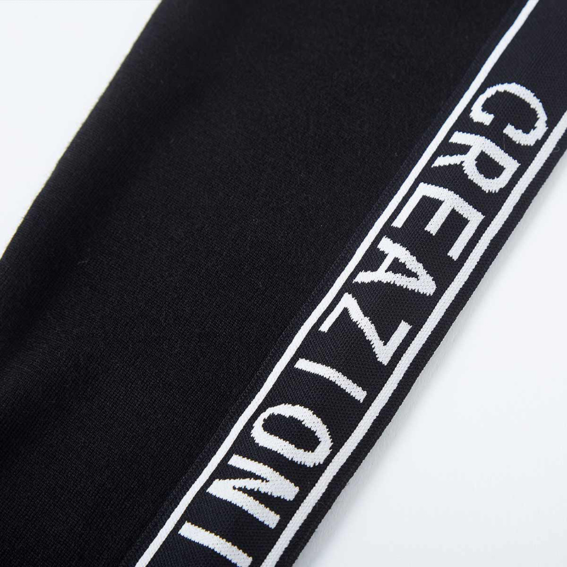 creazioni/克莱切尼男士针织衫/毛衣男士简约时尚logo字母织带高领