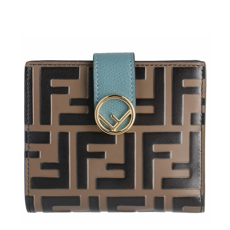 fendi/芬迪女包 女士棕色印花图案皮质钱包钱夹 8m0386-a6cb-f180e