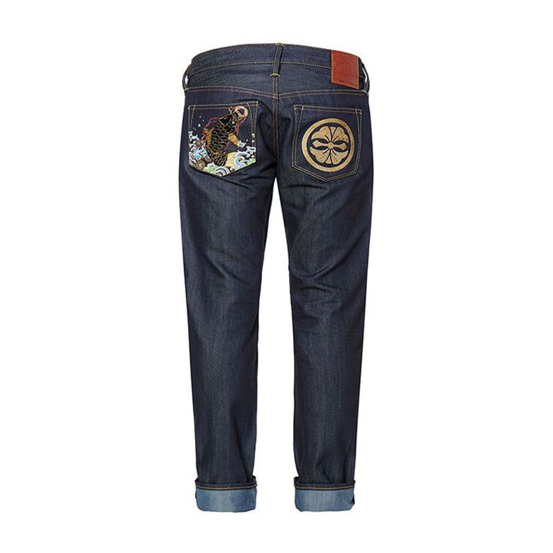 evisu/惠美寿 福神 19秋冬 男士修身锦鲤刺绣牛仔裤 男士/运动裤 1ea