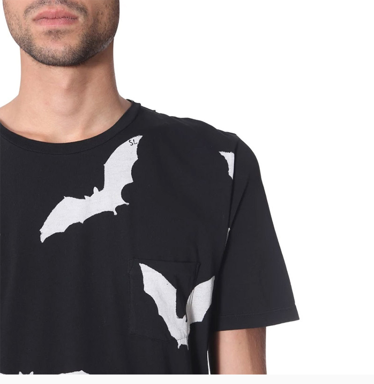 saint laurent paris/圣罗兰 男装 服装 棉质蝙蝠图案时尚修身 男士