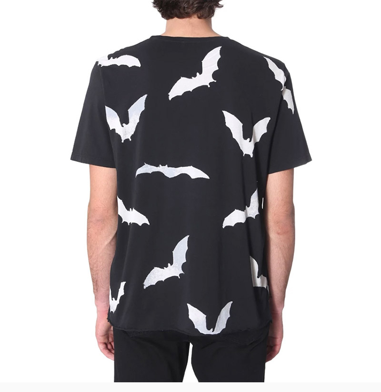 saint laurent paris/圣罗兰 男装 服装 棉质蝙蝠图案时尚修身 男士