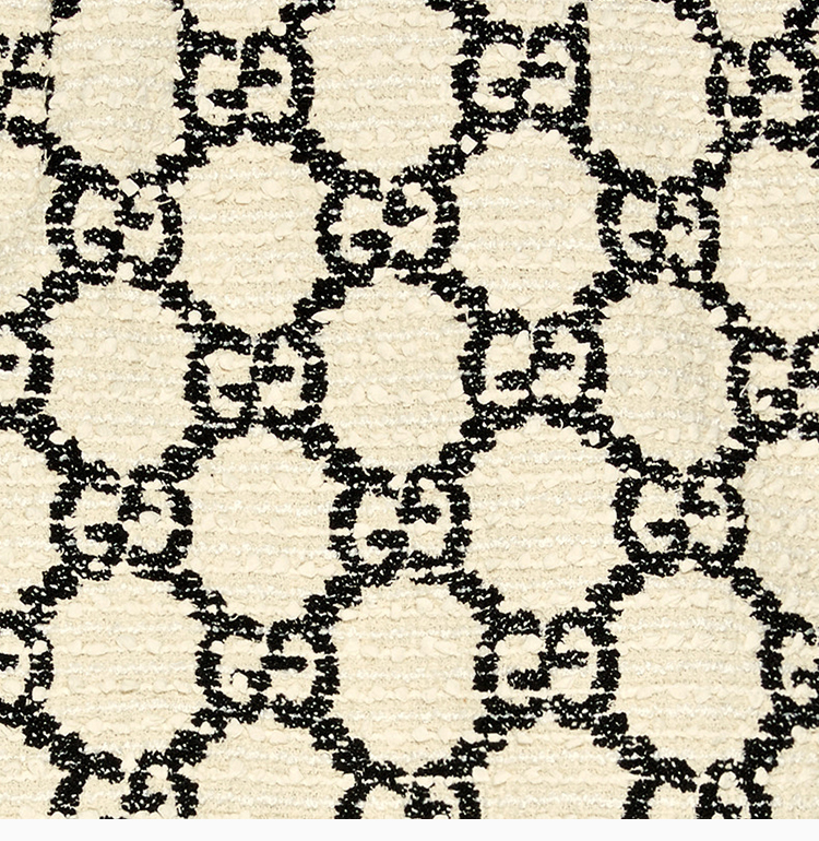 gucci/古驰 女士黑白双色花呢双g印花时尚短裙迷你裙女士半身裙