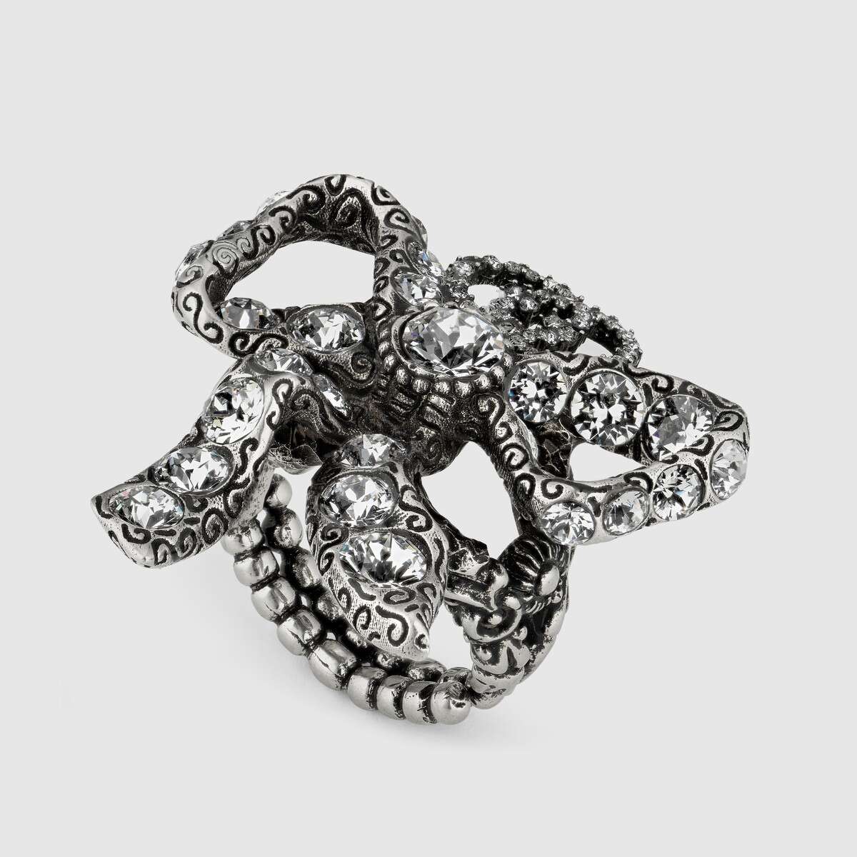 gucci 19秋冬女士饰水晶金属蝴蝶结戒指 581313 j1d50 8162 1周左右