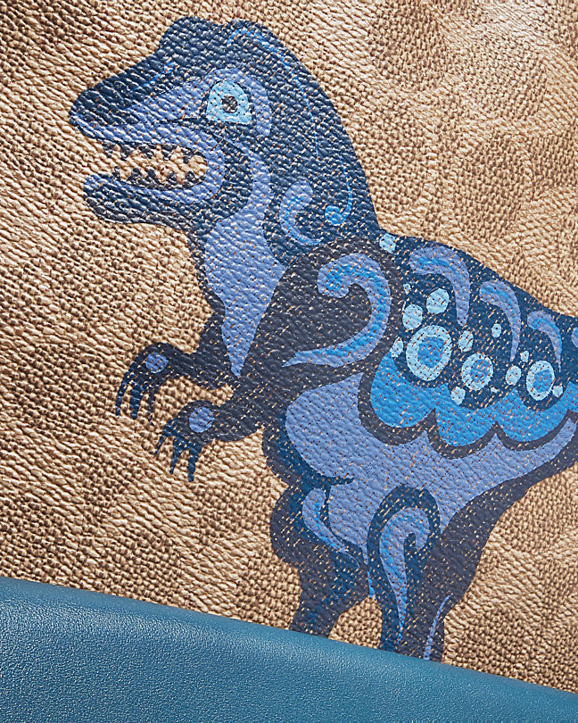 coach/蔻驰 19秋冬男士academy经典标志涂层帆布配皮小恐龙拼色双肩包